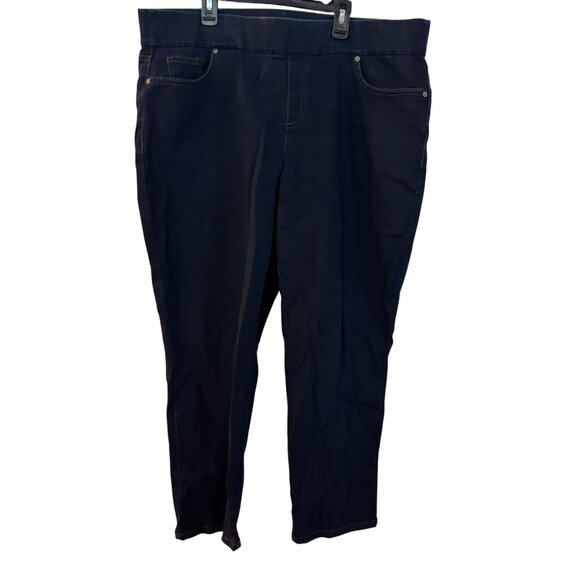 Style & Co Pants - Style & Co Womens XL Ankle Pants Polyester Spandex Blend Black Slim Fit Stretchy